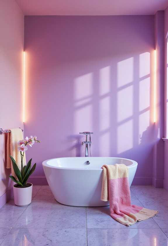 whimsical pink and purple