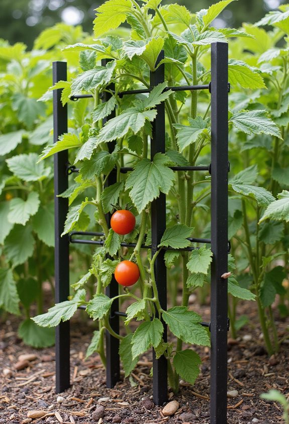 adjustable t post garden trellis