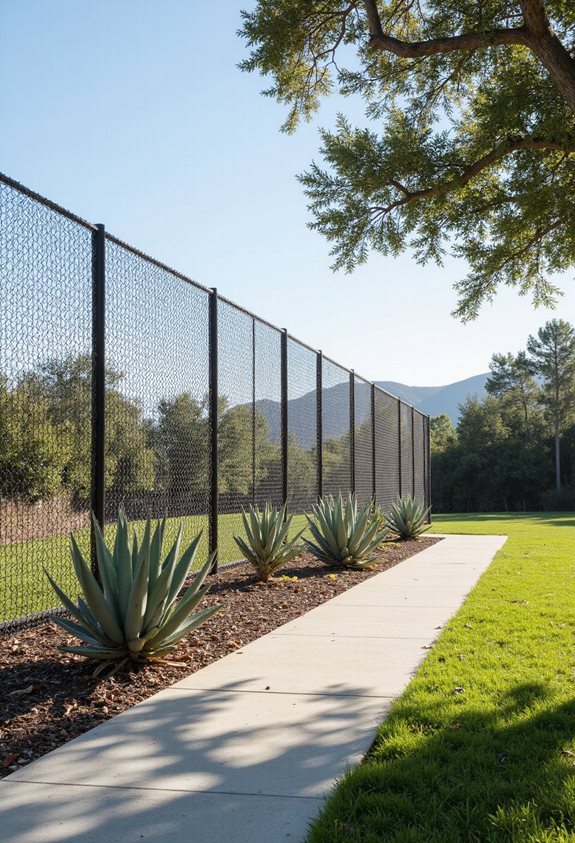 airy minimalist steel fence