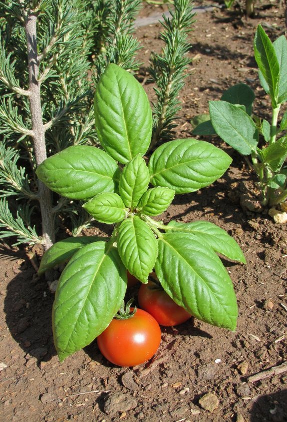 basil rosemary tomato partnership