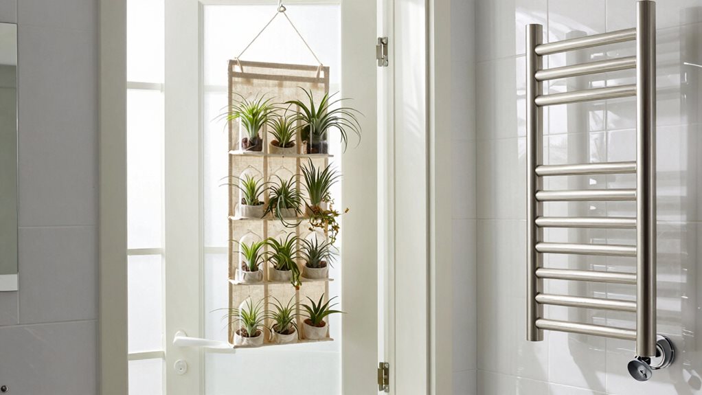 bathroom door air plant pocket