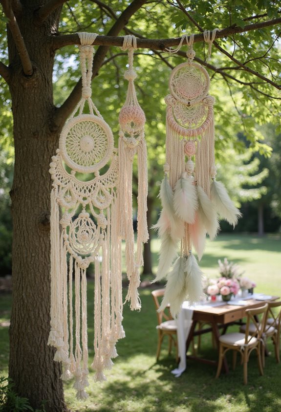 boho hanging dreamcatchers decor