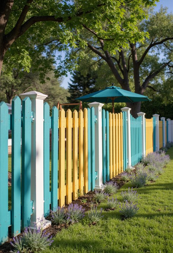 bold fence color pops