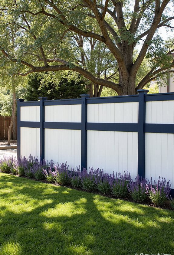 bold two tone fence