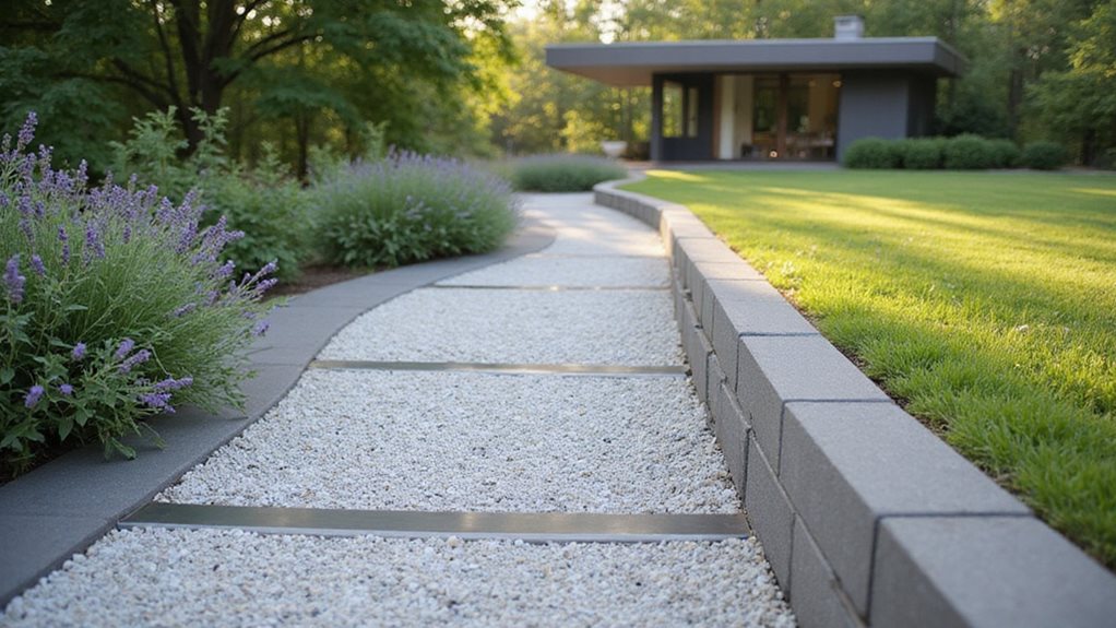 brick border with metal