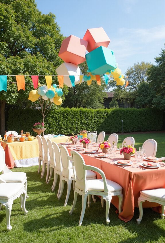 bright color block celebration