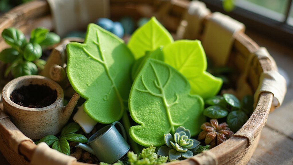 bright green reusable plant labels