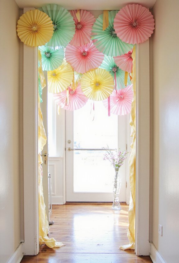 bright whimsical hallway fan