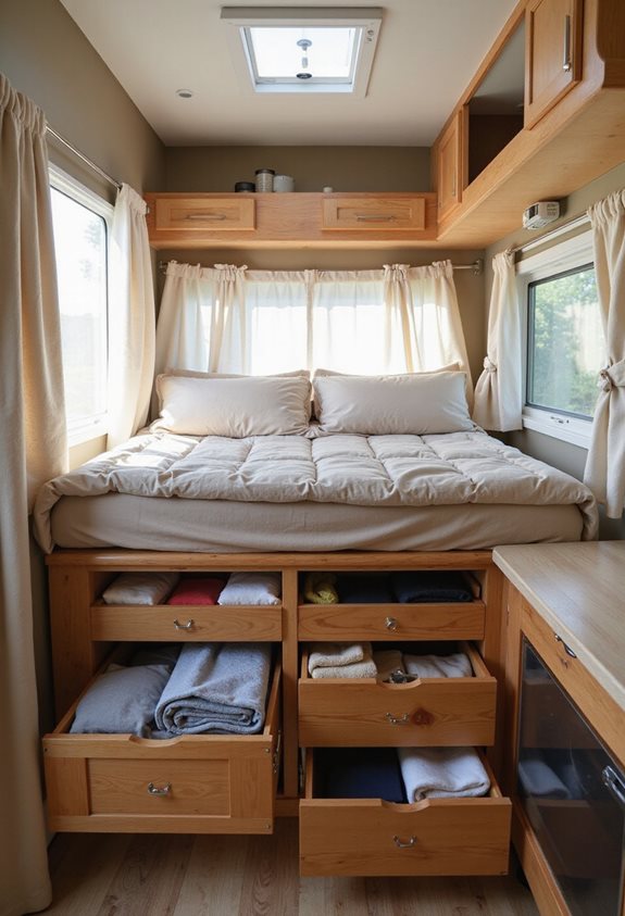 built in bedding storage solutions