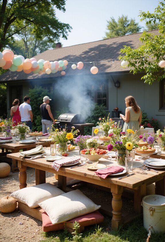 casual backyard baby shower