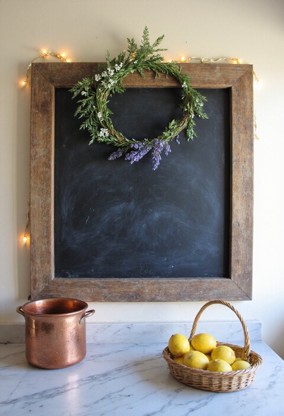 chalkboard kitchen shopping hub