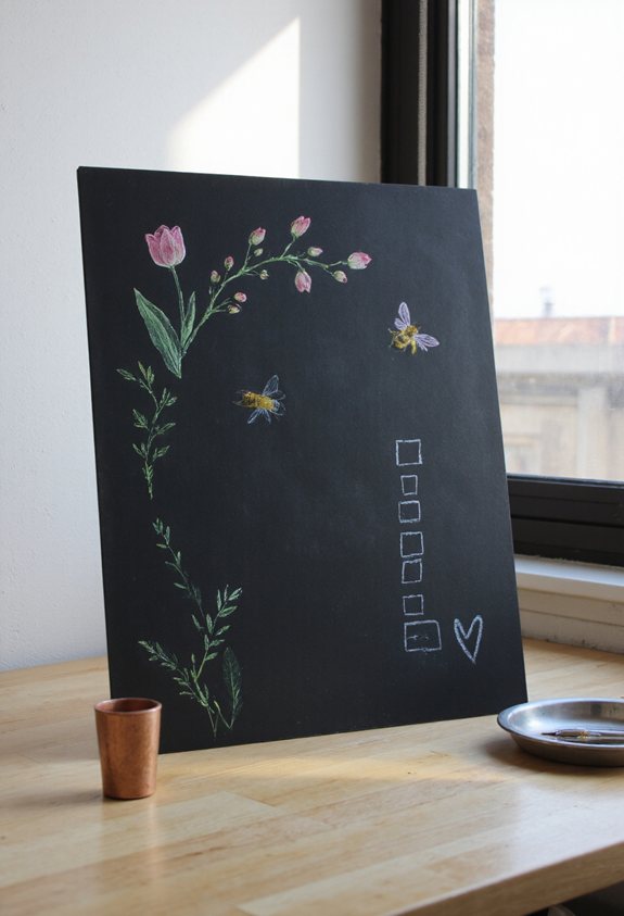 chalkboard productivity desk organizer