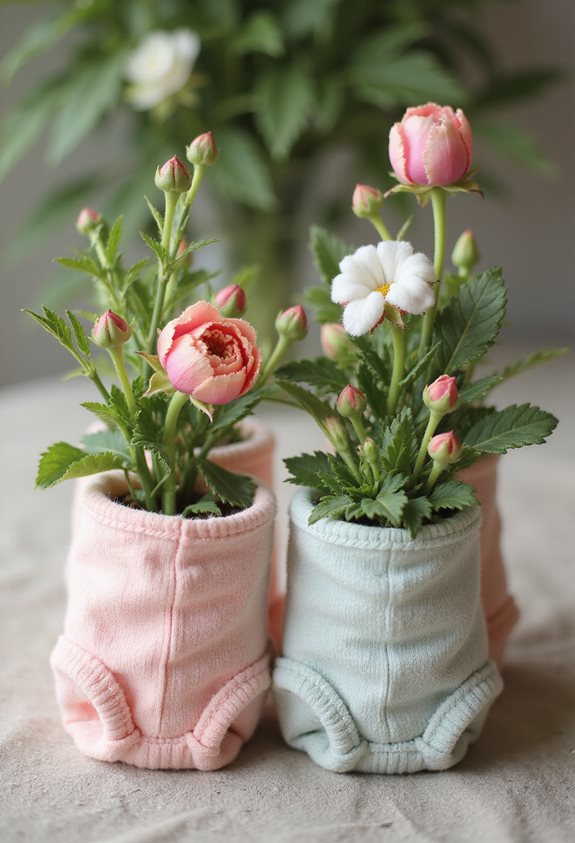 charming baby onesie planters