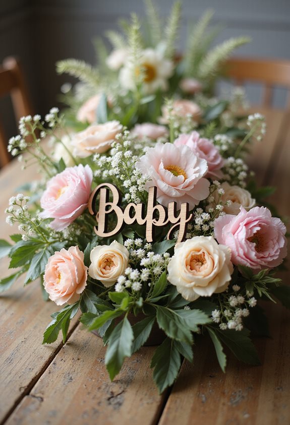 charming floral name sign