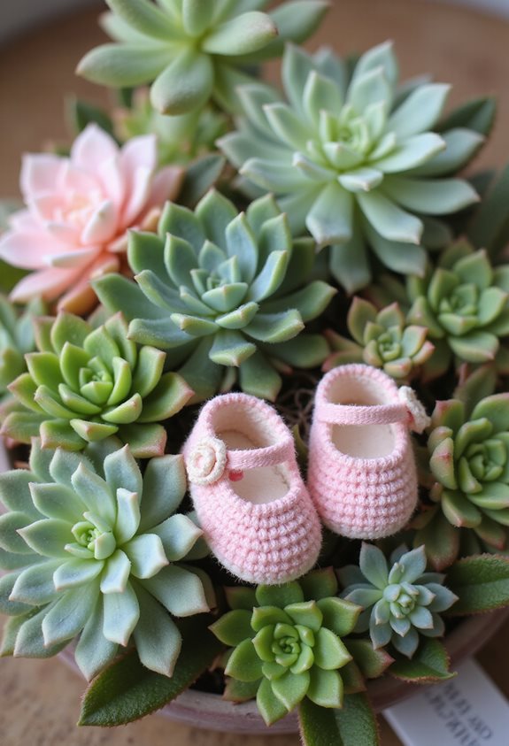 charming succulent baby decor