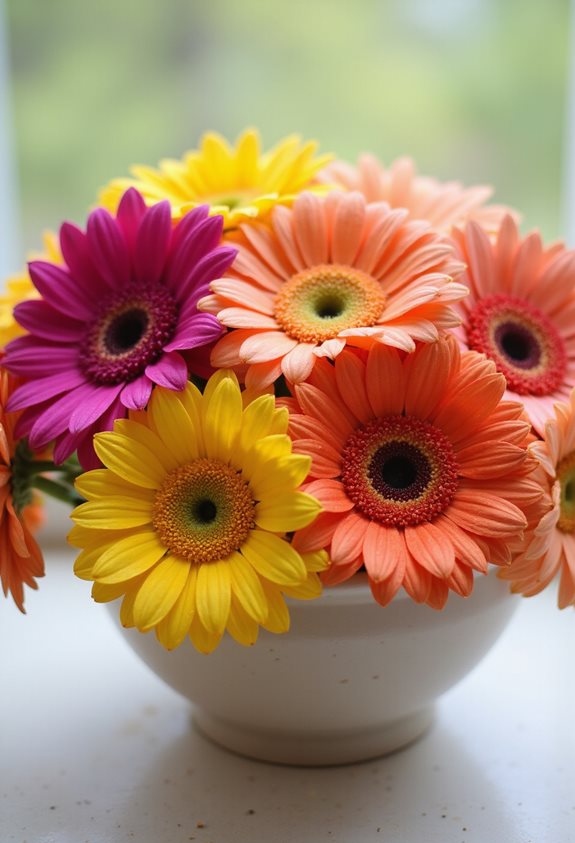 cheerful vibrant daisy arrangement