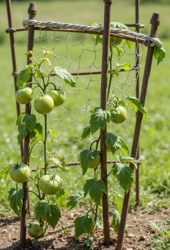 chicken wire rebar trellis