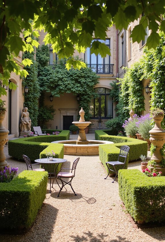 classic symmetrical courtyard design