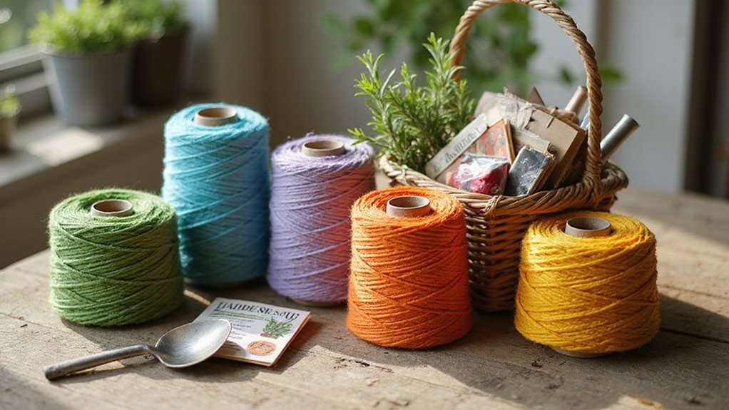 color coded garden twine set