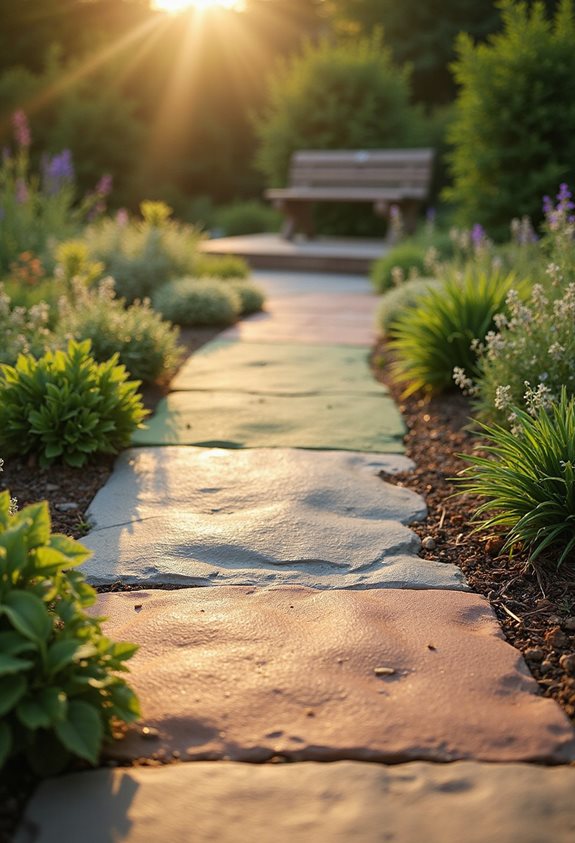 color coded garden zone pavers