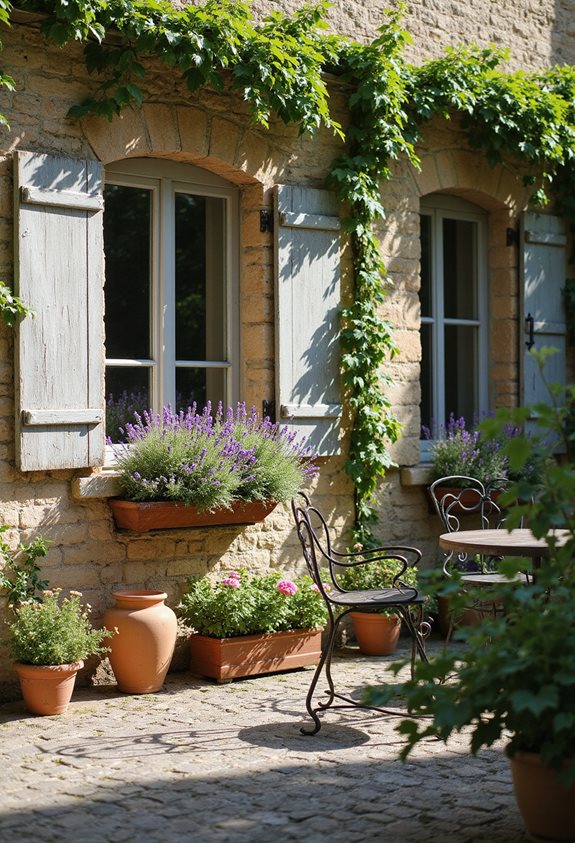 colorful window box flowers