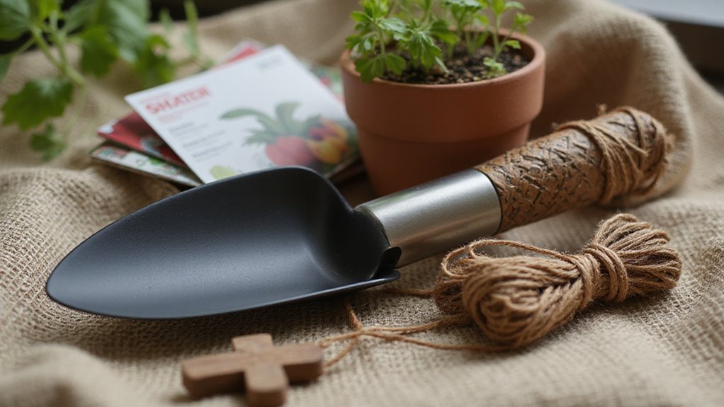 compact ergonomic garden trowel