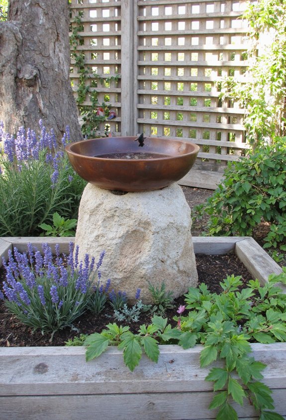 compact garden bird bath