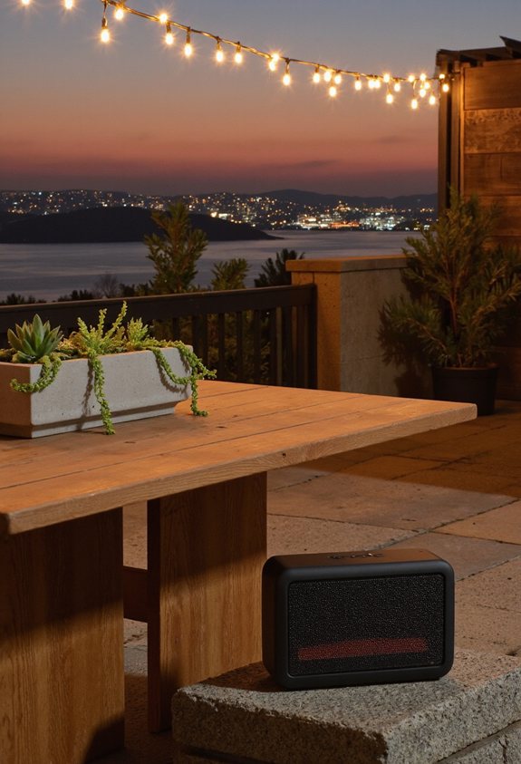 compact weather proof patio speaker