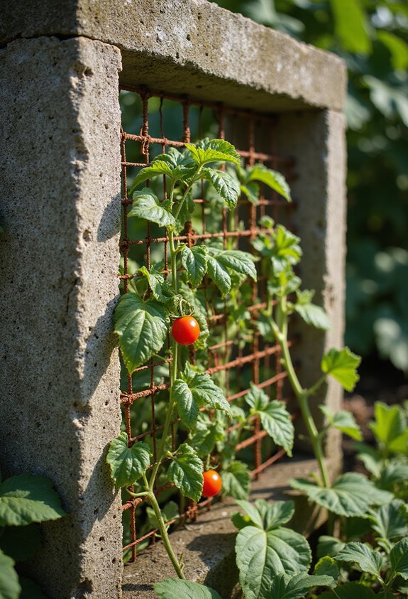 concrete block vertical garden