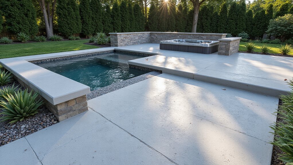 concrete hot tub deck concrete hot tub deck