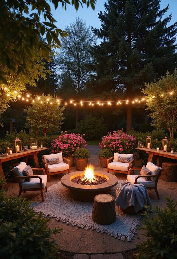 cozy fire pit seating