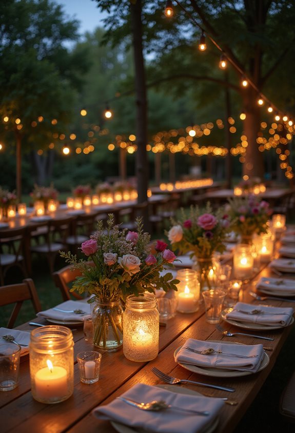 cozy mason jar candles