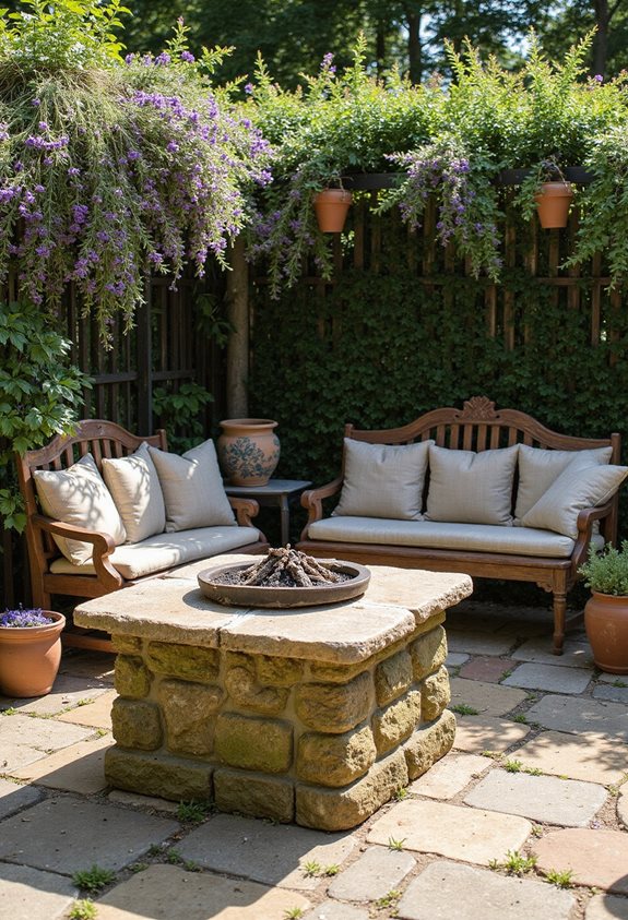 cozy rustic fire pit