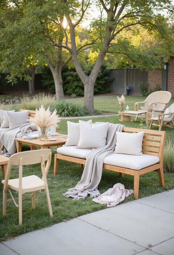 cozy stylish outdoor seating