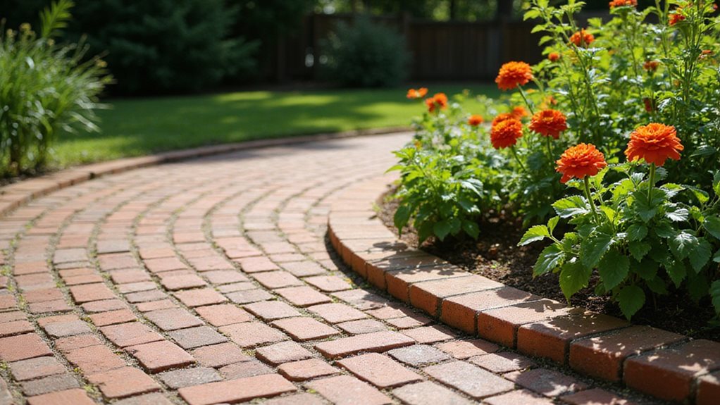 curved brick garden edge