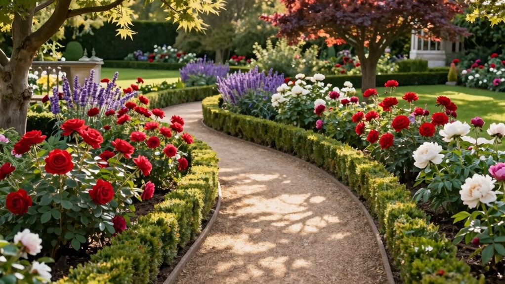 curved s shaped flower path