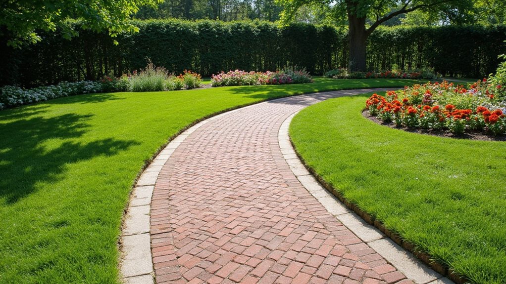diagonal brick pathway motion