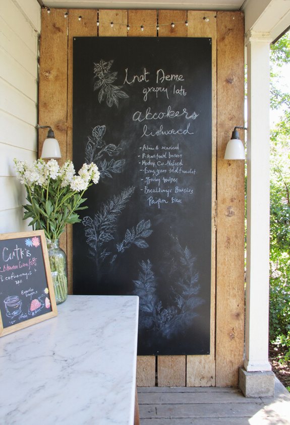 diy chalkboard kitchen menu
