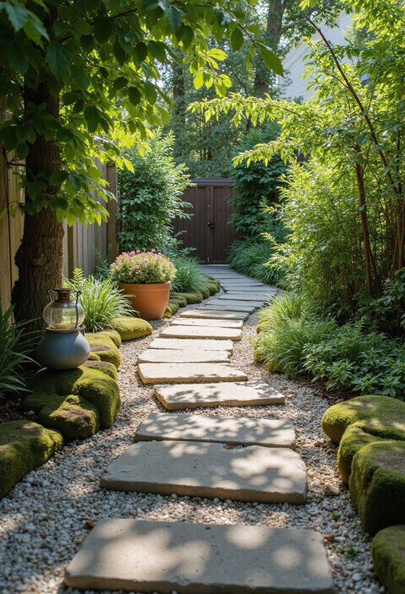 eclectic pathway material mix