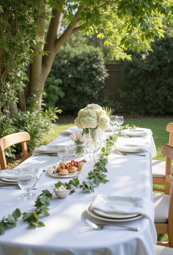 elegant outdoor refreshments offered