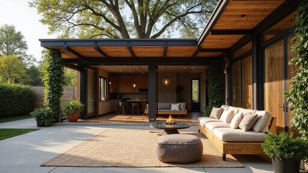 elevated double level pergola