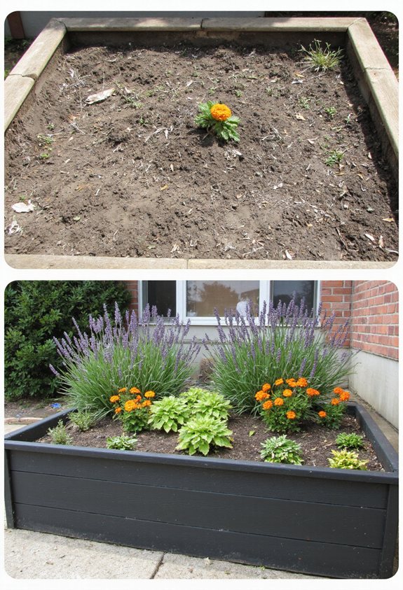 elevated garden bed transformation