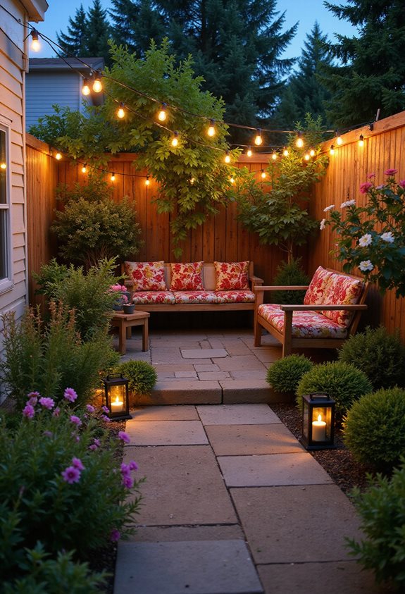 enchanting evening garden ambiance