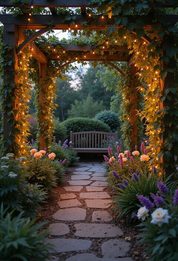 enchanting twilight garden ambiance