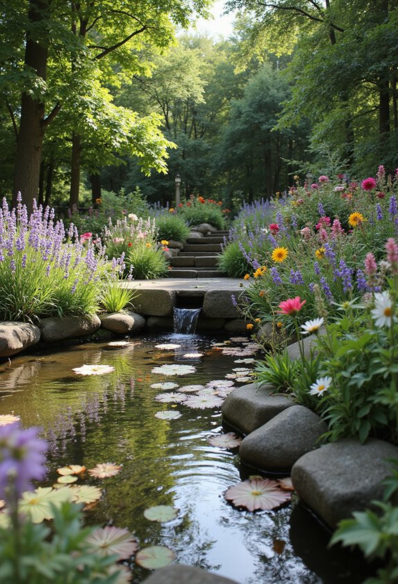 enhance garden with water