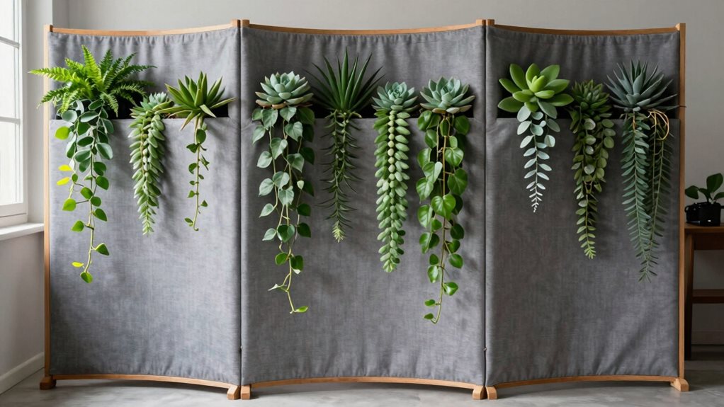 fabric backed living divider