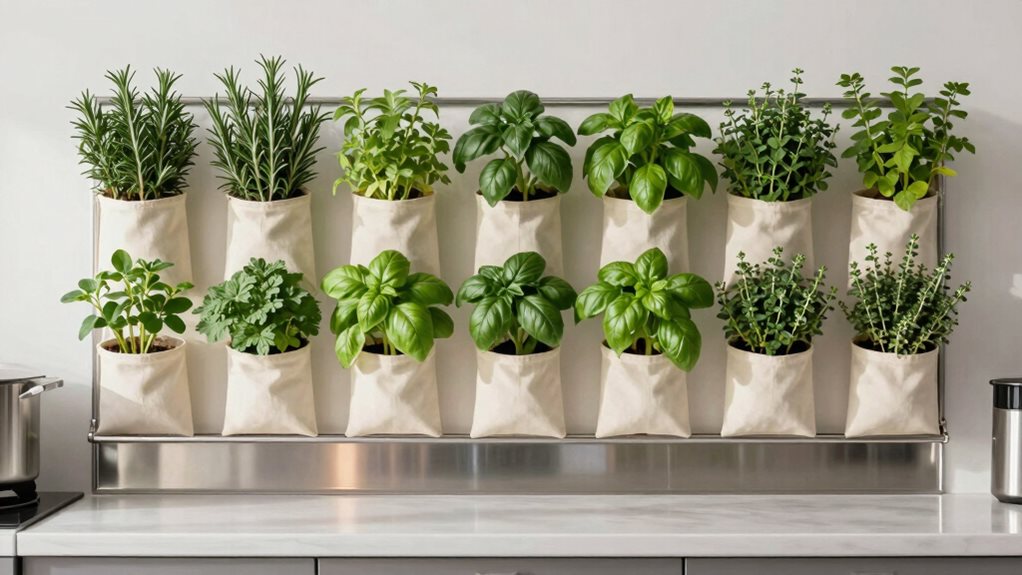fabric pocket herb organizer