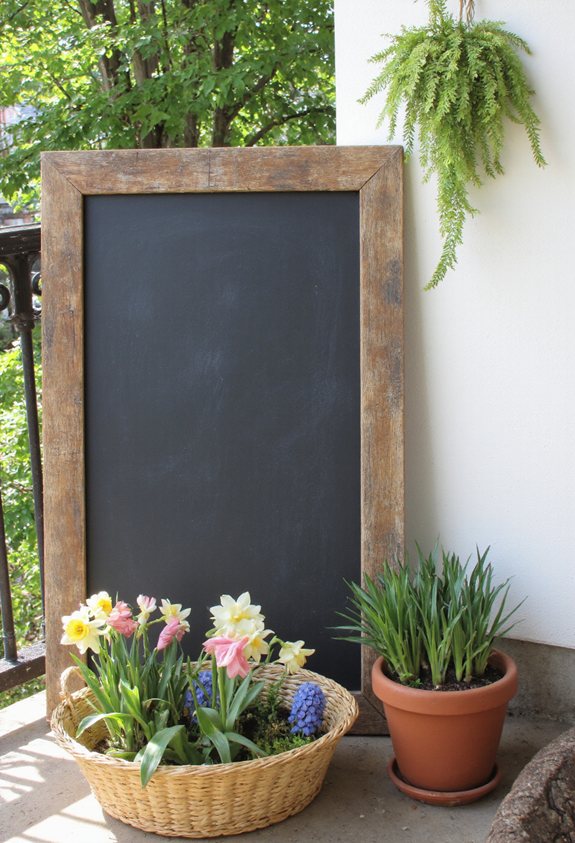 family chalkboard schedule organizer
