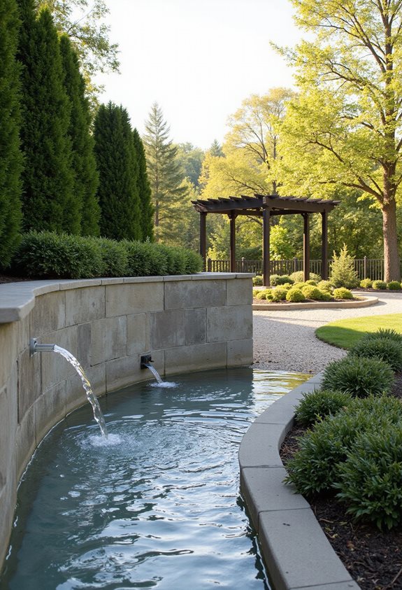 fountain integrated fence