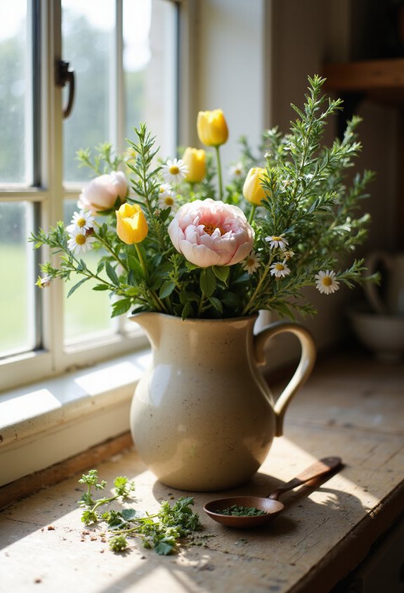 fragrant herb kitchen centerpiece
